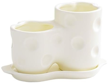 Porta Mestoli da Cucina Organizzatore for utensili in ceramica, portautensili da 2 pezzi for l'arredamento della cucina, portaposate scolapiatti for bacchette, coltelli, forchette, cucchiai Portautens