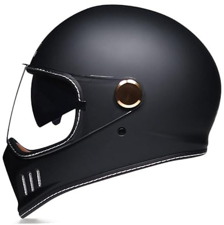 OZXDKJ Vintage Motorrad Klapphelme, Motorrad Integralhelme, DOT/ECE-Zulassung Motorrad Offener Helme, Mit Visier Motorrad Helme, Motorradhelm, Helme Für Chopper Scooter Moped,XL=(61-62cm),BB
