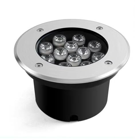 tyfuture Foco Empotrable De Suelo Exterior LED Luz Subterránea IP66 Impermeable AC85-265V Luz Empotrada En El Suelo para Caminos Terraza Escaleras Jardín Focos(Warm White,24W-AC85-265V)