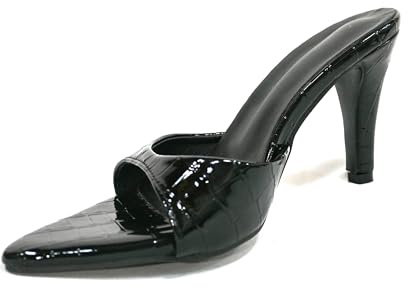 Pradize Schwarze Mules mit Stilettoabsatz für Damen (45 EU)
