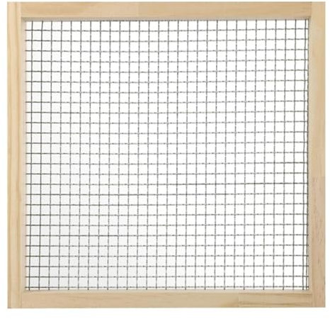 F Fityle Garden Soil Sifter Sieve Dirt Sifter Wood Compact Multifunction Garden Soil Mesh Gardening Tool for Home Planting Nurseries, Hole Diameter 3mm