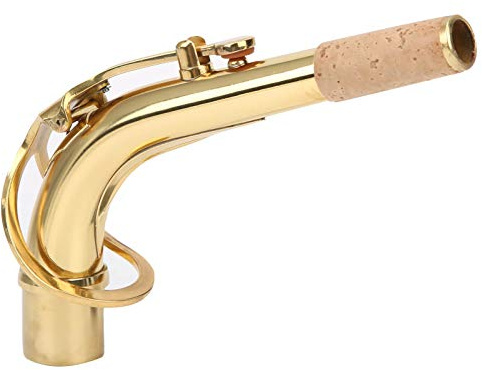 Neckofono in ottone cheotime, 2,45 cm Diametro in ottone in ottone in oro sax saxofono a tubo piegatura a tubo musicale strumento musicale Accessorio per sassofoni Alto (Oro)