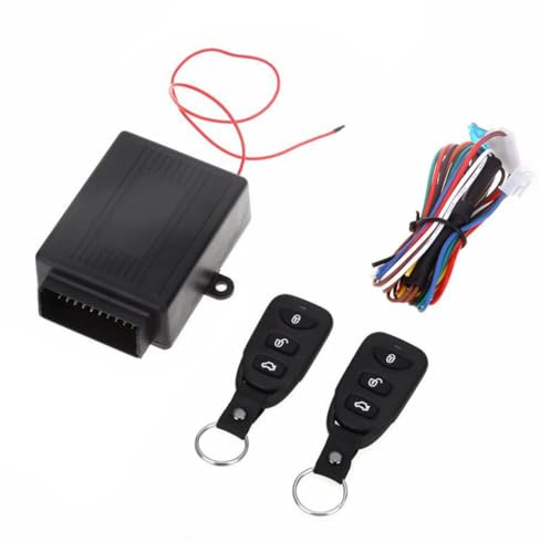 Jooehyer 12V Universal Car Auto Remote Central Kit Door Lock Locking Vehicle Keyless Entry System with 2 Remote Control Parts Accessories