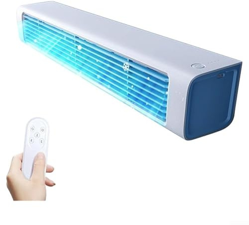 Climatiseur mural compact sans fil avec télécommande, installation sans perçage, refroidissement écoénergétique pour chambre, cuisine ou bureau (climatiseur)