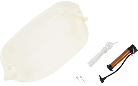 RUETERY Båtfender, rörfender av PVC båtstötdämpare 68 cm uppblåsbar rörfender med fästlina, pump för segelbåt och motorbåt, 68 x 21 cm