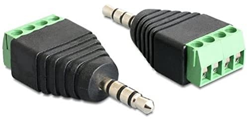 DELOCK Adapter Terminalblock > Klinke 3,5mm Stecker 4 Pin
