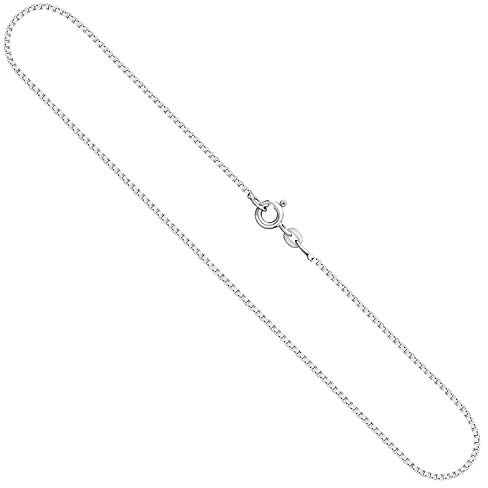 EDELIND Goldkette Damen Herren 1,2 mm Venezianerkette 333, 375, 585 oder 750 aus Weißgold Echtgold Kette Halskette Gold mit Schmuck Geschenkbox
