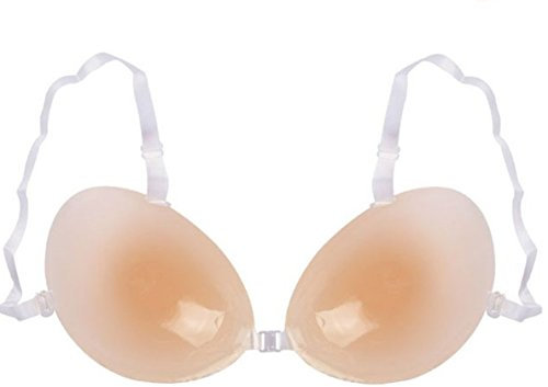 ZUMUii Butterme Donne riutilizzabile invisibile Auto adesivo del silicone morbido bastone su spinge verso l'alto Gel Bra con staccabile trasparente di cinghie