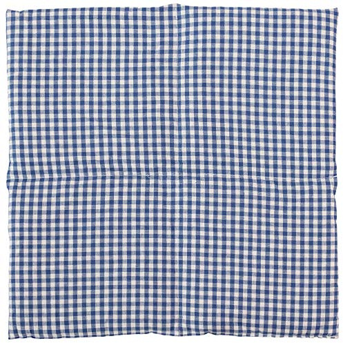 Grande cuscino con semi di colza- 40x40cm - 4 compartimenti- blu e bianco a quadri - Cuscino termino con semi
