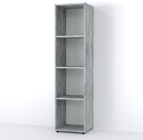 Vicco Raumteiler Ludus, Grau, 142.5 x 36.2 cm | zur Aufbewahrung und Präsentation von Büchern und Boxen