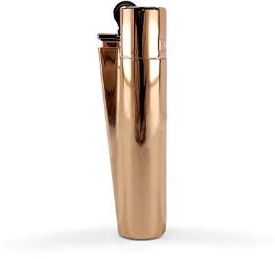 Clipper Metall Gas-Feuerzeug (Rose/Gold) mit SOFORTGRAVUR +VORSCHAU: Gravur inklusive (Gasfeuerzeug nachfüllbar)