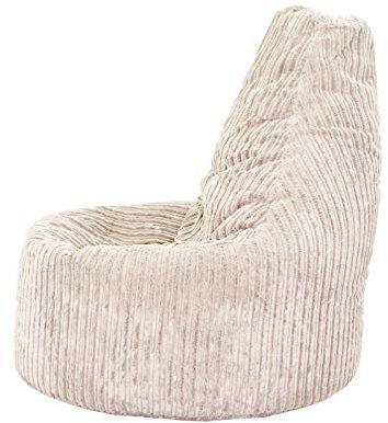 HH Home Hut Beanbag Chair Adult Jumbo Cord Seat Corduroy Fabric Indoor Gaming Chair Bean Bag Bedroom POD Bag High Back Ergonomic Design for Body Support Large Lounge Boho Decor Living Room Gamer