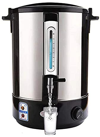 Seau d'isolation en acier inoxydable à double couche, seau d'eau bouillante électrique, seau à thé de lait, seau à soupe, grand buffet de fête de grande capacité, machine à boissons avec robinet,30L