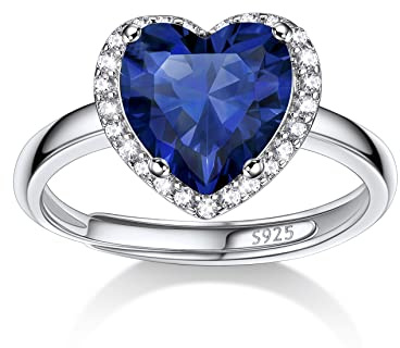 Bestyle Frauen Mondstein Ring Verstellbarer Kristall Ring Silber 925 für Damen Mädchen