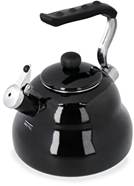 La Cafetière Bouilloire sifflante colorée 2 litres Noir minuit