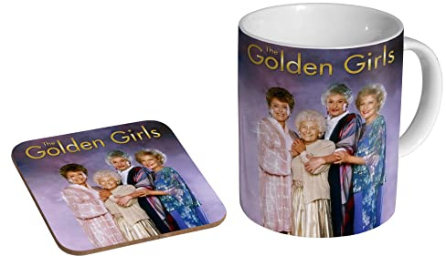 The Golden Girls Kaffeetasse mit Untersetzer, Keramik, Geschenk-Set