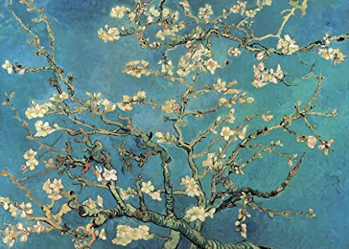 Puzzle 1000 Pieces Adultes Amandier en Fleurs de Vincent Van Gogh 70 x 50 cm Puzzle Adulte 1000 pièces Jeu éducatif défi Jouet 1000 Pièces Puzzles Van Gogh Peinture Art Adultes
