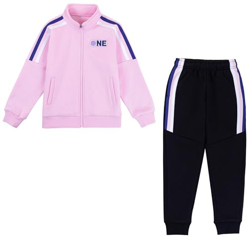 Tancefair Kids Girls Tracksuit 2 Piece Outfits Girls Sweatsuit Full Zip Front Classic Jacket & Bottom Jogging Suit Sweatshirts Casual Clothing Set Activewear Set (4-15 Years)