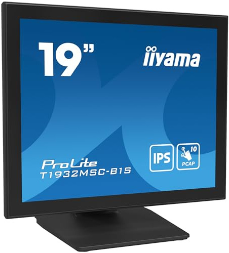 iiyama Prolite T1932MSC-B1S 48cm 19 IPS LED-Monitor SXGA 10 Punkt Multitouch kapazitiv VGA HDMI DP Audio-in/Out IP54 schwarz