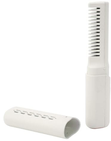 Cepillo Alisador de Pelo sin Cable, Cepillo Alisador Portátil con 3 Temperaturas Ajustables Mini Cepillo Alisador de Pelo para Viaje Plancha de Pelo con Peine Caliente para