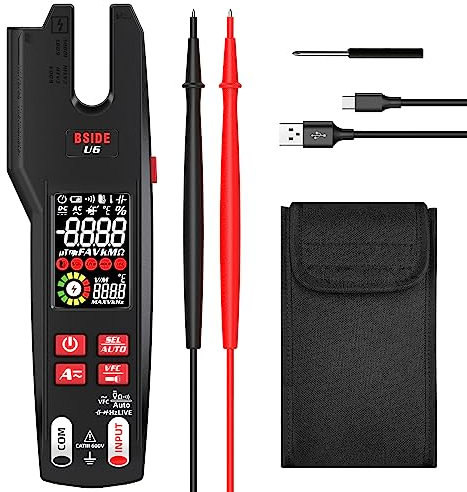 Digital Clamp Meter HUIOP U6 9999 Counts Digital Clamp Meter Multimeter Clamp Multimeter Voltmeter Ammeter AC DC Voltage AC Current Meter NCV Tester Universal Meter Tester Current Clamp Tester Temper