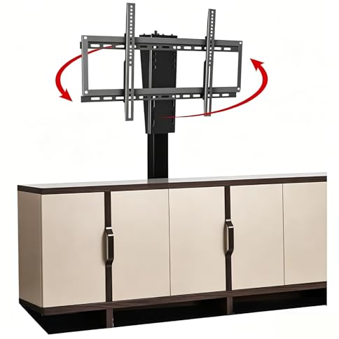 Electric tv lift, Manual 360° rotation Motorised tv bracket, Hidden TV lift system for most 32-70 inch Flat Screen TVs and Monitors with VESA 200x200-600x400mm up to 60kg (900-2100mm)
