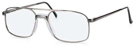 Hero Brille mit Sehstärke für Herren optional mit Sonnenbrillentönung oder Blaulichtfilter, Quadratisch, gefertigt aus Metall, Modell: HRO-405B-C2-54 (inklusive Brillenetui)