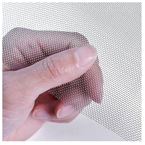 Drahtgeflecht aus Edelstahl 304, Drahtgeflecht aus Edelstahl 30, 30 Maschen, Metallgitter, hitzebeständige Drahtgeflechtplatten für Lüftung, Filter, Sicherheit, Fenster und Garten (Silber 1,2 x 2 m)