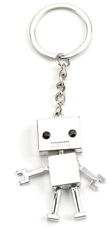 OBEISN Roboter-Schlüsselanhänger Aus Edelstahl, Kreativer Beweglicher Roboter-Anhänger, Kreativer Taschenanhänger Für Freunde, Geschenkideen Für Frauen, Schlüsselanhänger Für Den Freund