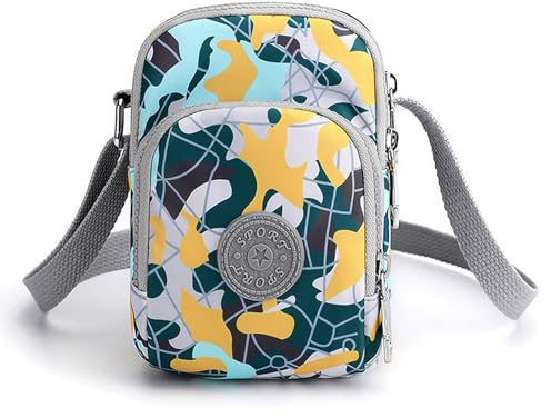 Long Keeper Women Crossbody Phone Bag Nylon Small Crossbody Shoulder Bag Adjustable Travel Casual Cellphone Purse Cross Body Wallet for Phone Under 7 Inches
