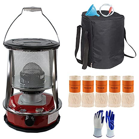 BomDog Estufa de Queroseno, Estufa de Petróleo Portátil, Quemador de Queroseno sin Electricidad, Calentador de Parafina para Exteriores Camping Patio Tiendas Senderismo/4.6L-Red