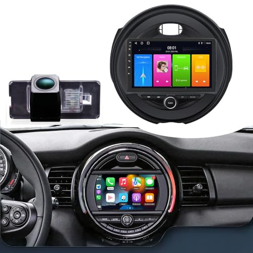 Radio de coche Android con navegación GPS WiFi, Bluetooth, Phone Mirrorlink + cámara de visión nocturna HD de repuesto para BMW Mini Cooper R56 F55 F56 F57 John Cooper Works/One First/One D/Cooper SD