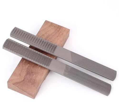 VINSPIRE Râpe plate demi-ronde 4 en 1 en acier au carbone pour façonner le bois, le cuir, le plastique et le métal (200 mm)