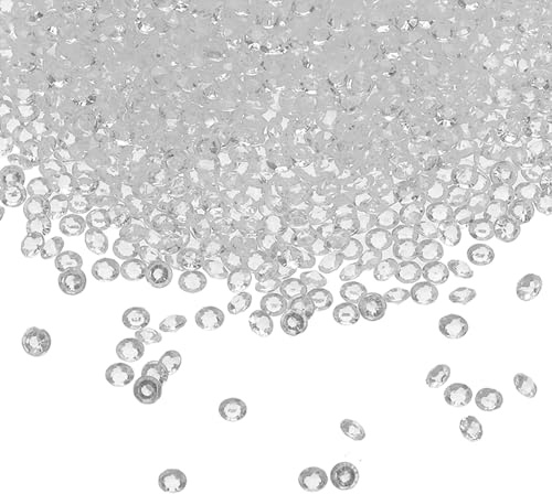 PATIKIL 10000 Pcs Wedding Table Scatter Confetti Crystals 4.5mm Acrylic Diamonds Vase Fillers Gems for Table Centerpiece Decorations Party Vase Beads, White