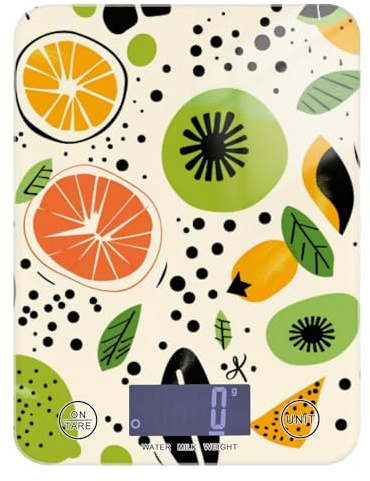 Carino Doodle Disegni Lime Summer Keto Bilancia da cucina digitale per cibo 12 lb/1 oz, 5kg/5g Bilancia digitale grammo con 4 unità per (utente) (utente) (utente) bascula digitale de peso para comida