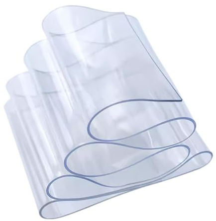 Peakjune Cortina De Banda De PVC Transparente,Industrial Cortina PVC Transparente,Kit De Cortina De Banda De PVC,Bordes Redondeados,para Puertas De Personal/Enfriadores