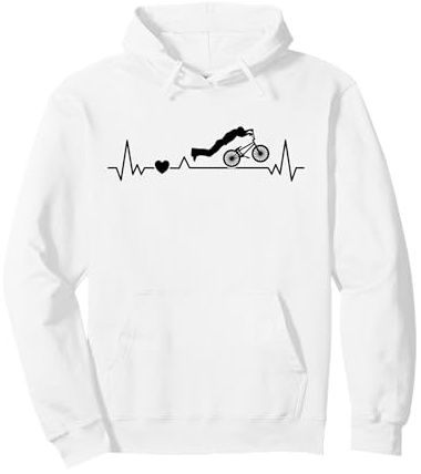 BMX Heartbeat pour Hommes, Femmes, Enfants, Amateurs de vélo Sweat à Capuche