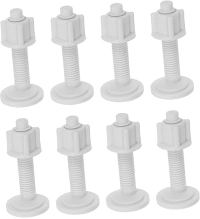 COLLBATH Kit de Tornillos para Asiento de Inodoro Tornillos de Plástico Tacos de Expansión de Goma 29X29 CM 4 Pares para Fijación Rápida y Estable Accesorios para Reparación y Montaje