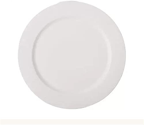 DTACBNEUZ plato hondo Plato de carne, comida occidental, plato chino, blanco for el hogar, Simple, plano for desayuno, postre, cocina for restaurante(Blanco,Pequeño)