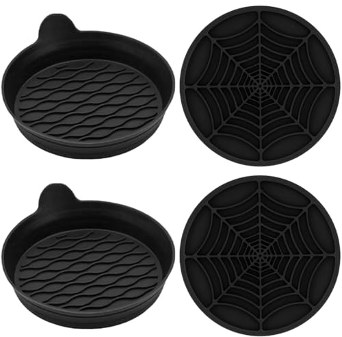 BAHME 4 Pcs Auto zubehör Innenraum Frauen Auto Getränkehalter Untersetzer, Universal Auto Getränkehalter Einsatz, Anti-Rutsch Auto Untersetzer für Kaffeebecher, Autozubehör für Frauen