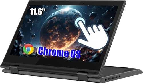 Lenovo Chromebook 300e 2 in 1 Laptop Touchscreen, Intel Celeron N4020, 11.6 Zoll (1366x768) Anzeige, 4GB RAM, 32GB eMMC, Japanische Tastatur QWERTY, Chrome OS (Generalüberholt)