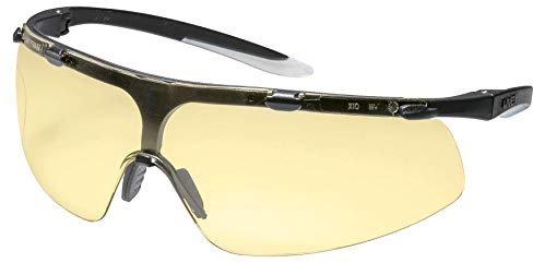 Uvex Arbeitsschutz- Bügelbrille 9178 super fit, schwarz, Scheibe aus Polycarbonat, Scheibe: amber