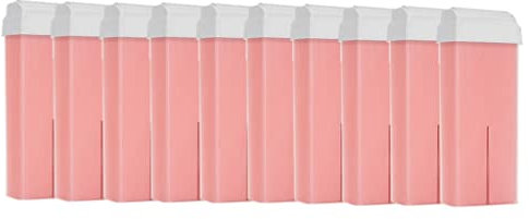 PUREWAX By Purenail - 10 cartucce di cera alla rosa per depilazione, roll on standard, depilazione con striscia