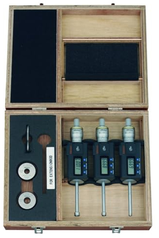 Mitutoyo 468-981 Set Digital Holtest ABS HTD-12RFST, 6-12 mm | 0,001 mm, set 3 pezzi, lega Ti, uscita dati, autocentrante, IP65
