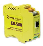 Brainboxes Limited - Brainboxes Ed-588 Ethernet To Digital Io 8 Inputs + 8 Outputs - 1 X Network (Rj-45) - 1 X Serial Port - Fast Ethernet - Rail-Mountable Product Category: Network & Communication/Terminal & Device Servers