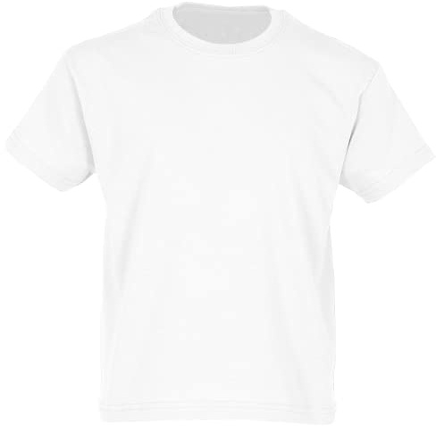 Fruit of the Loom 5 Kinder T-Shirts Valueweight 104 116 128 140 152 Diverse Farbsets auswählbar 100% Baumwolle (140, Weiss)