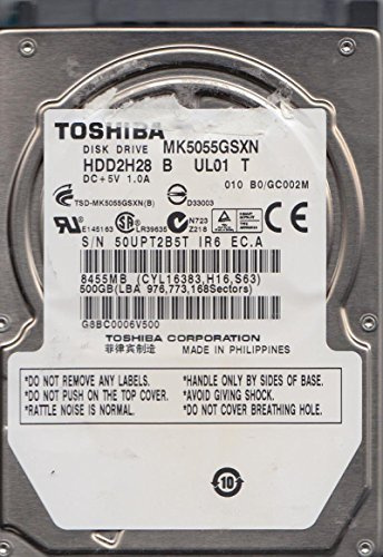 Toshiba MK5055GSXN, B0/GC002M, HDD2H28 B UL01 T, 500GB SATA 2.5 Hard Drive