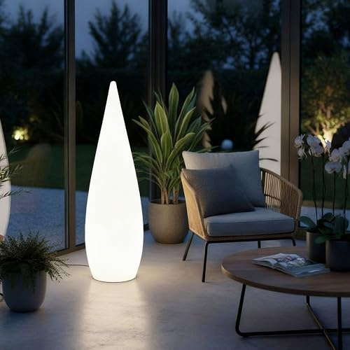 Arnusa Oasis Lights Design Leuchte Stehlampe mit Fernbedienung 16 Farben dimmbar LED Lounge Lampe Schaufensterbeleuchtung (Kegelleuchte (36x120cm))