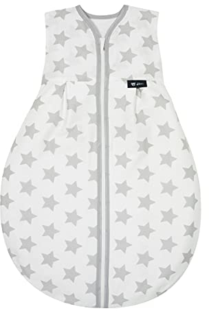 Alvi Kugelschlafsack Molton Sommerschlafsack | Babyschlafsack ärmellos 100% Baumwolle | Unwattierter Außensack | Leichter Baumwoll-Schlafsack