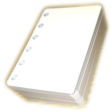 tipome.com Ersatz für POCKET-Ordner mini mit 6 Ringen (200 weiße Blätter) A7, Weiß, Einfach